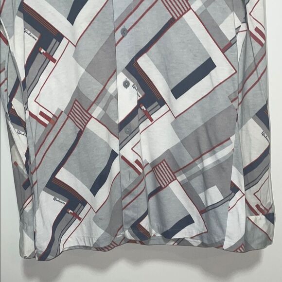 Vintage Roland Gray and Red Casual Button Down Shirt - Picture 3 of 7